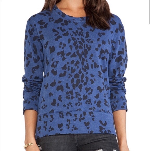 monrow leopard sweatshirt